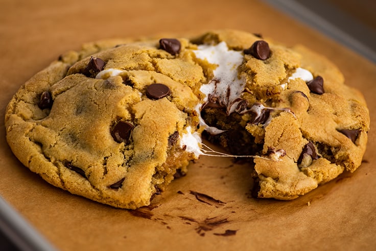 S’more Stuffed Cookie- Recipe Card