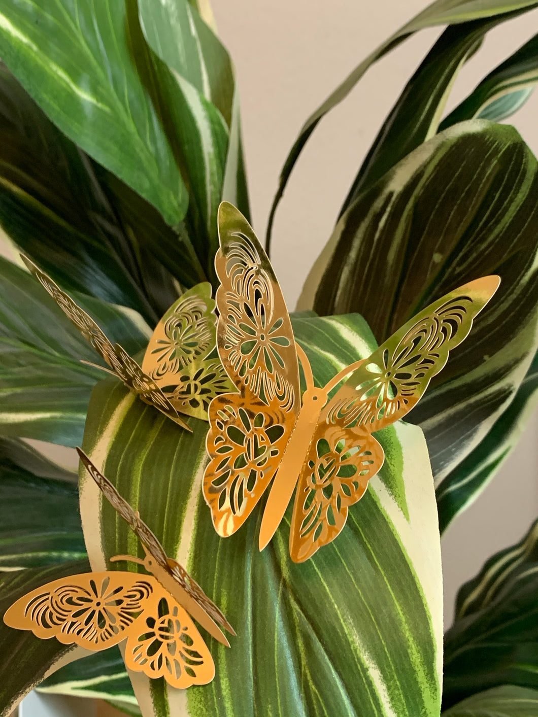 Rose Gold, Silver, Gold 3D Butterflies (12 Count)